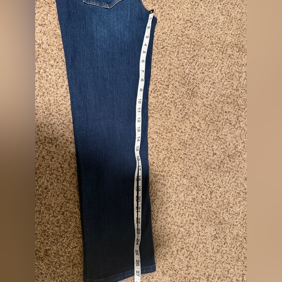 White House Black Market Denim Blue Jeans Women Size 8 Straight Leg Slim Ankle - Picture 8 of 10
